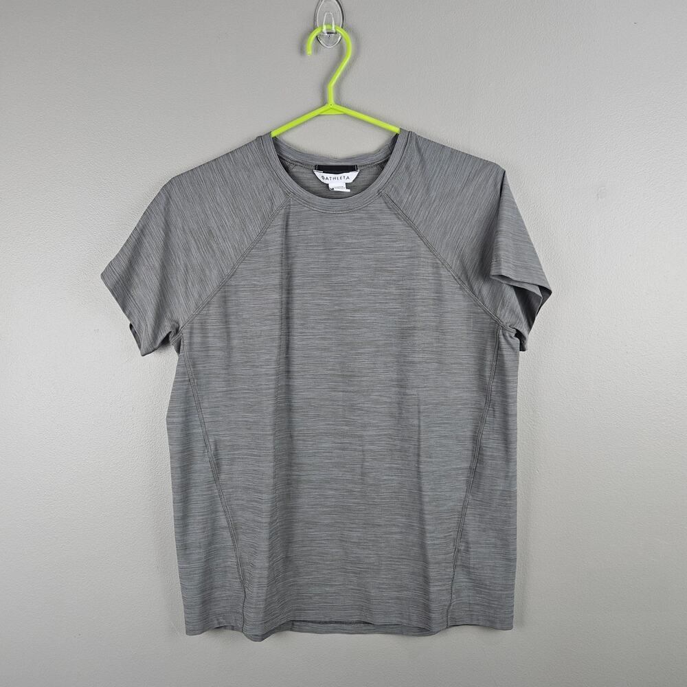 Athleta Gray Athletic Short Sleeve T-Shirt Size Small